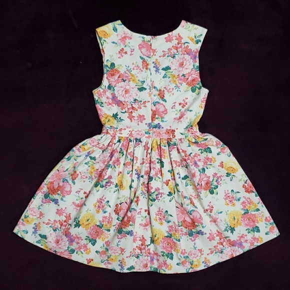 Bee Stitched Floral V Neck Flared Summer Mini Cocktail Tank Dress - Picture 3 of 9